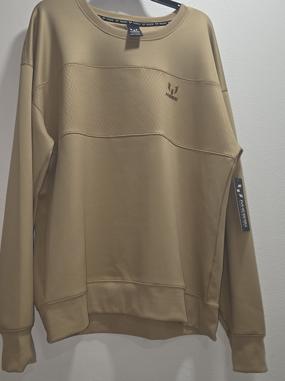 MESSI Men’s Crewneck Sweatshirt in Tan